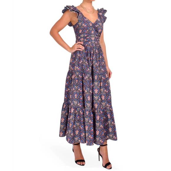 NEW LOVE THE LABEL lyndsey long dress in amisha print - Picture 3 of 3